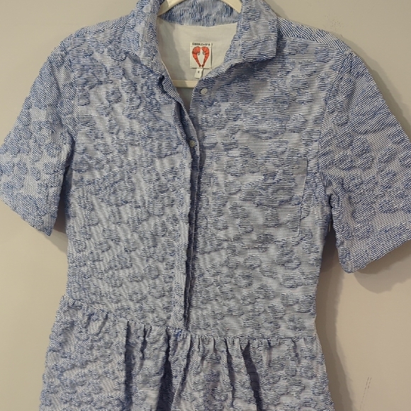 Shrimps‎ Henry Cloque Dress Blue size 6 - Picture 4 of 12